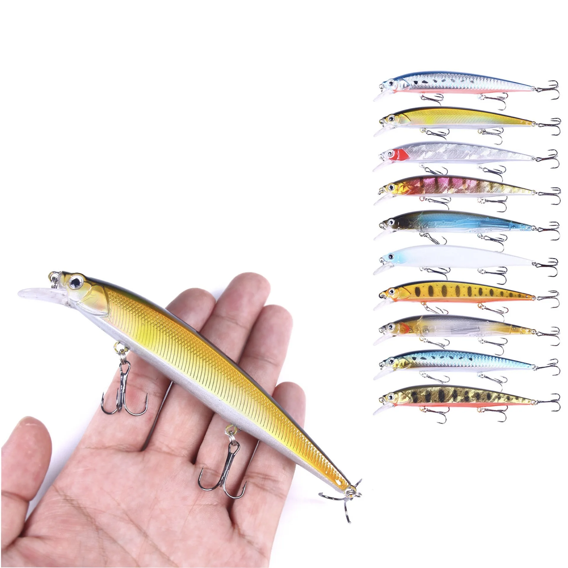 Suspending Floating Minnow Lure 18g Long Cast Rattle Hard Bait Stream Bass Pike Trout Saltwater Freshwater Fishing Tackle
Suspending Floating Minnow Lure 18g Long Cast Rattle Hard Bait Stream Bass Pike Trout Saltwater Freshwater Fishing Tackle