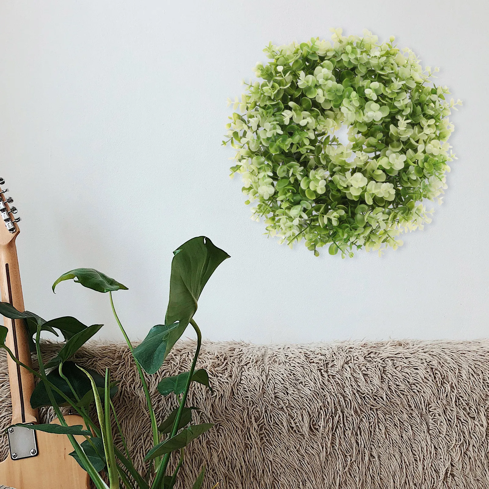 1pcs Eucalyptus Leaves Artificial Wreath Green Plastic Garland Door Hanging Ornament Rustic Design Wedding Birthday Festival
1pcs Eucalyptus Leaves Artificial Wreath Green Plastic Garland Door Hanging Ornament Rustic Design Wedding Birthday Festival