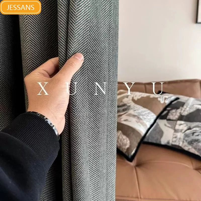 Vintage Dark Green Cashmere W Jacquard Chenille Blackout Curtains for Bedroom Living Room French Window Customized Finished
Vintage Dark Green Cashmere W Jacquard Chenille Blackout Curtains for Bedroom Living Room French Window Customized Finished