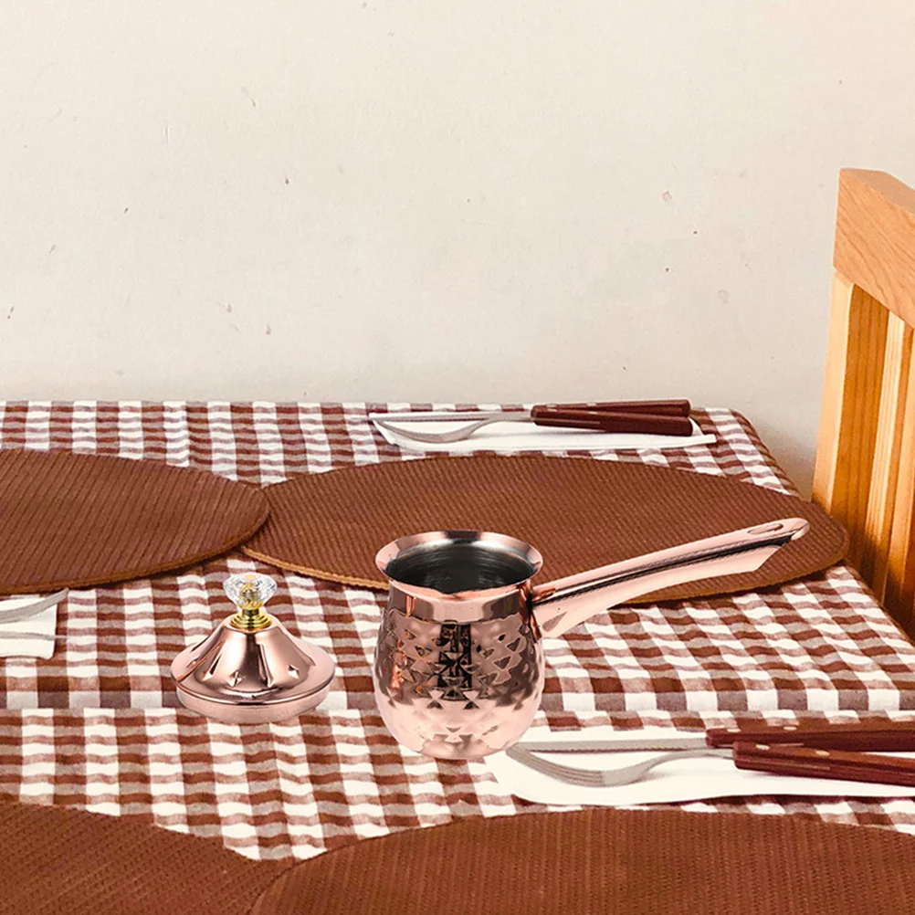 Turkish Coffee 600ml Rose Gold Stainless Steel Side Handle Multi Function Milk Foam Pot Small Kitchen Jar Soup Pot
Turkish Coffee 600ml Rose Gold Stainless Steel Side Handle Multi Function Milk Foam Pot Small Kitchen Jar Soup Pot