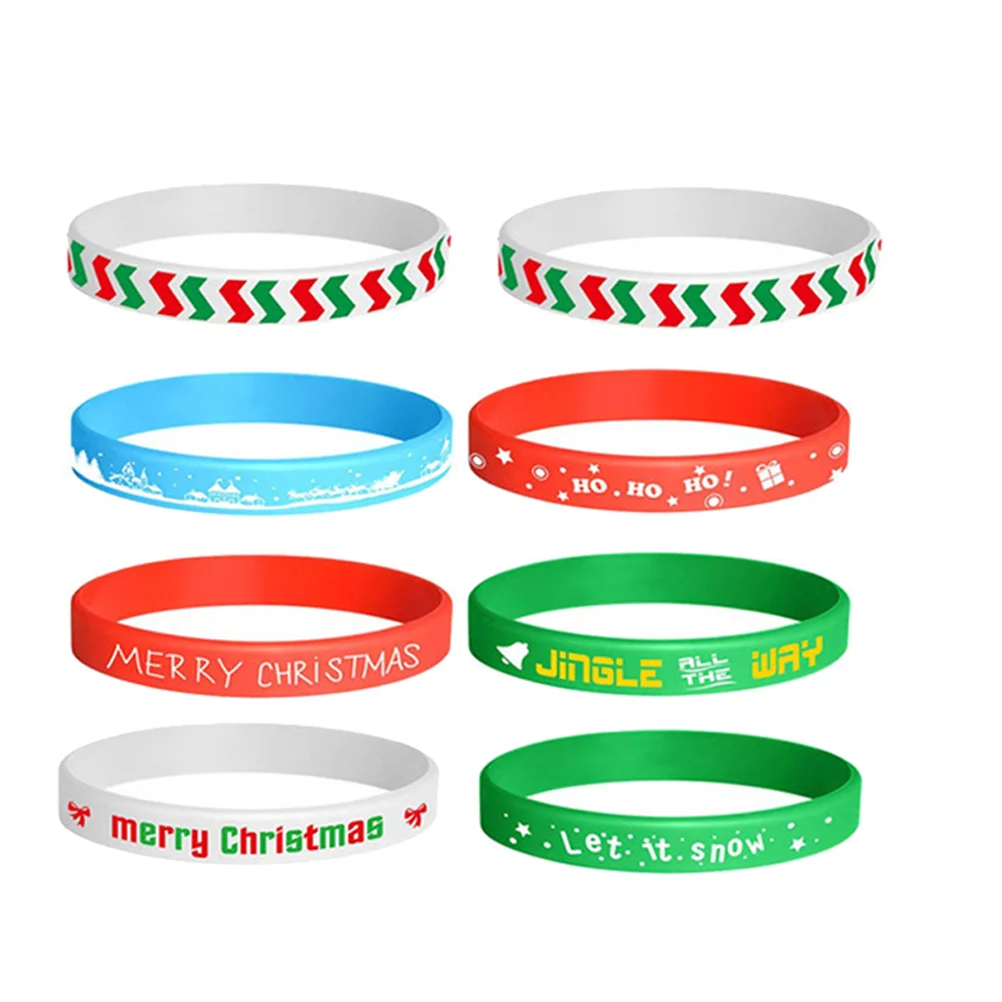 8 Pcs Wristband Bracelet Decors Festival Party Christmas Themed Bracelets Xmas Decorations Decorate Silica Gel Child
8 Pcs Wristband Bracelet Decors Festival Party Christmas Themed Bracelets Xmas Decorations Decorate Silica Gel Child