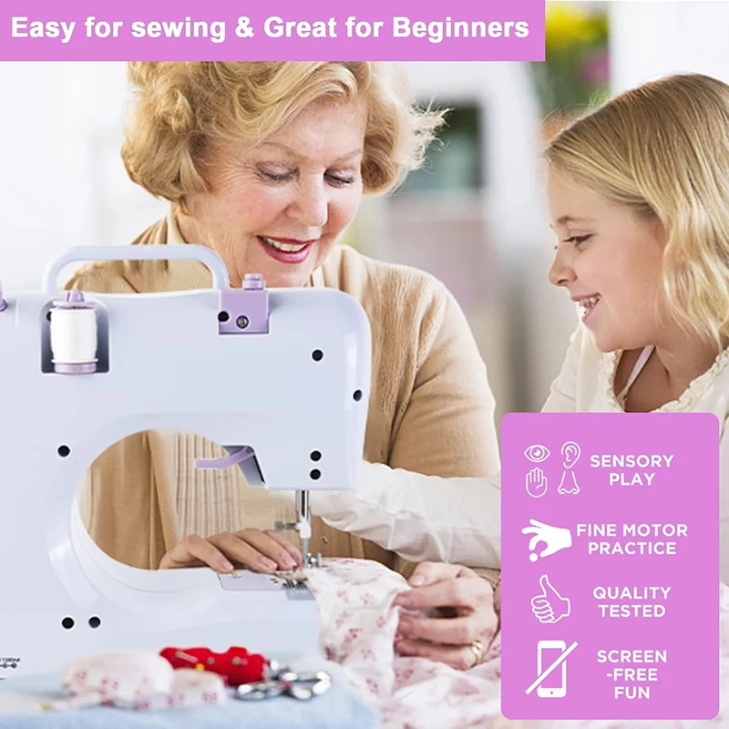 New Portable Sewing Machine For Beginners Mini Electric Household Crafting Mending Overlock With 12 Stitches Presser Foot Pedal 
New Portable Sewing Machine For Beginners Mini Electric Household Crafting Mending Overlock With 12 Stitches Presser Foot Pedal