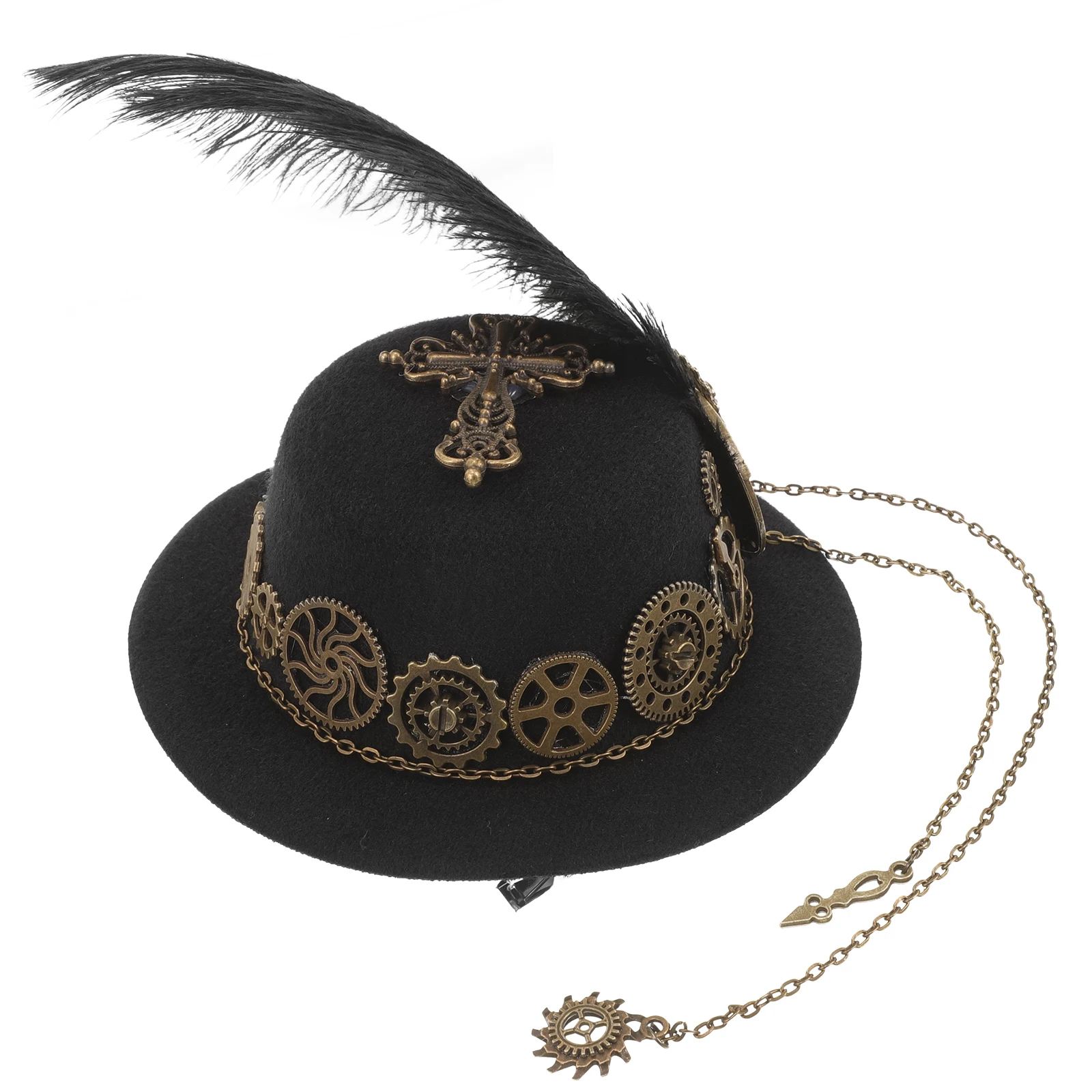 Steampunk Gear Hat Mini Top Hat Hair Clip Black Lightweight Comfortable Retro Party Carnival Stage Performance Punk Accessories
Steampunk Gear Hat Mini Top Hat Hair Clip Black Lightweight Comfortable Retro Party Carnival Stage Performance Punk Accessories