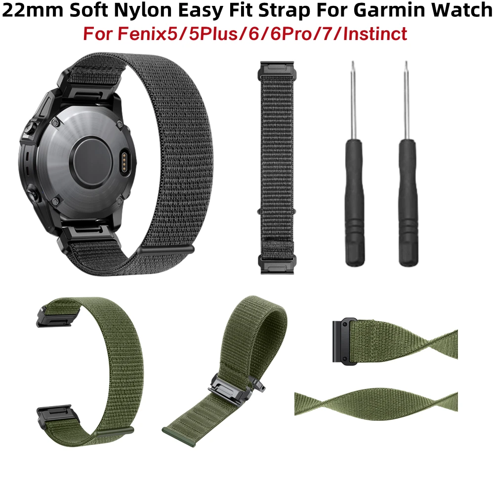 Ремешок Garmin для Fenix5 5Plus 6 6Pro, Мягкий Нейлоновый удобный браслет для наручных часов, модный браслет для Fenix7 Instinct, 22 мм
Ремешок Garmin для Fenix5 5Plus 6 6Pro, Мягкий Нейлоновый удобный браслет для наручных часов, модный браслет для Fenix7 Instinct, 22 мм