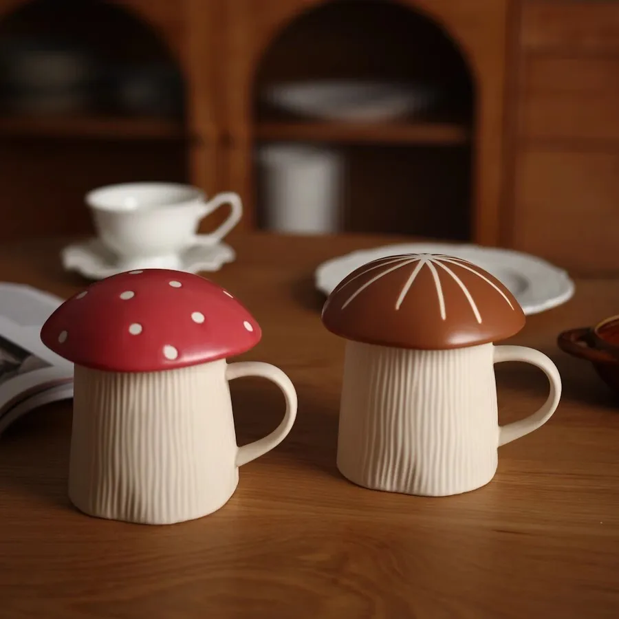 Cute Mushroom Mug Retro Cup With Lid Ceramic Mushroom Mr. Water Cup Vertical Stripe Mug Cup As Birthday Gift Decoration Mug Home
Cute Mushroom Mug Retro Cup With Lid Ceramic Mushroom Mr. Water Cup Vertical Stripe Mug Cup As Birthday Gift Decoration Mug Home
