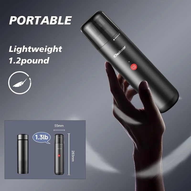 Mini Vacuum, Powerful Car Vacuum Cordless Rechargeable, Small Dust Buster for Dust, Sand, Crumbs, Ultra-Light Portable V
Mini Vacuum, Powerful Car Vacuum Cordless Rechargeable, Small Dust Buster for Dust, Sand, Crumbs, Ultra-Light Portable V