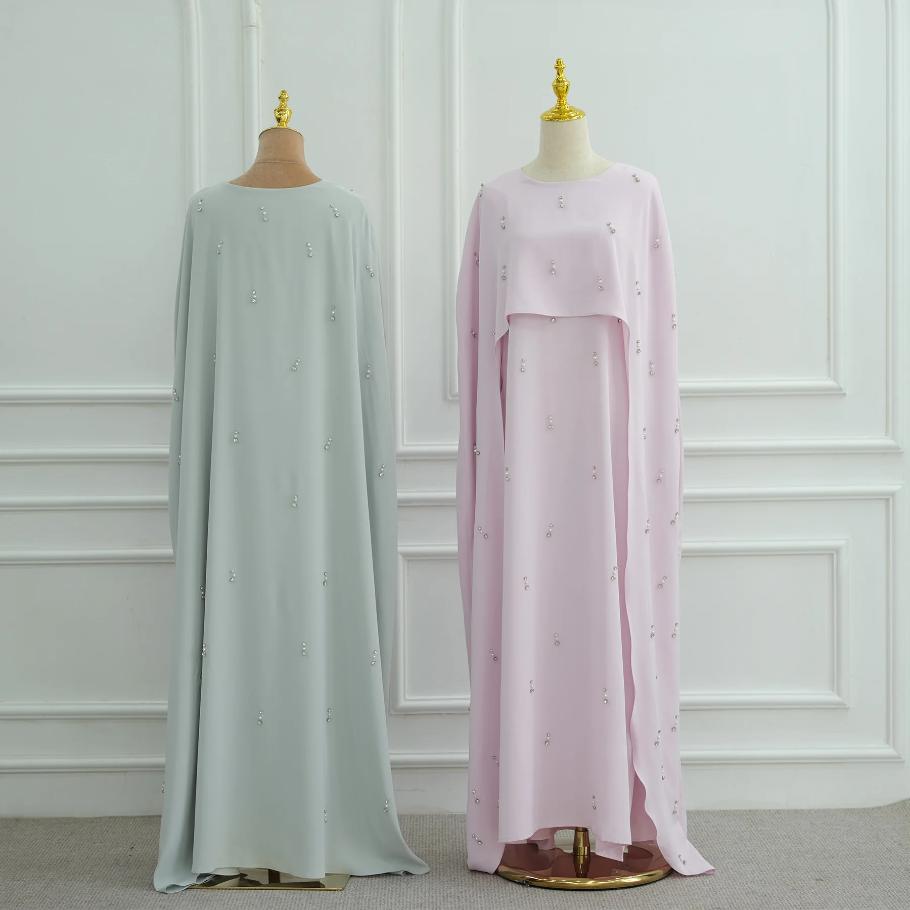2025 Eid Women Pearl Diamond Embellished Luxury Cape Abaya Elegant Shawl Modest Abaya Women Muslim Dress Islamic Clothing
2025 Eid Women Pearl Diamond Embellished Luxury Cape Abaya Elegant Shawl Modest Abaya Women Muslim Dress Islamic Clothing