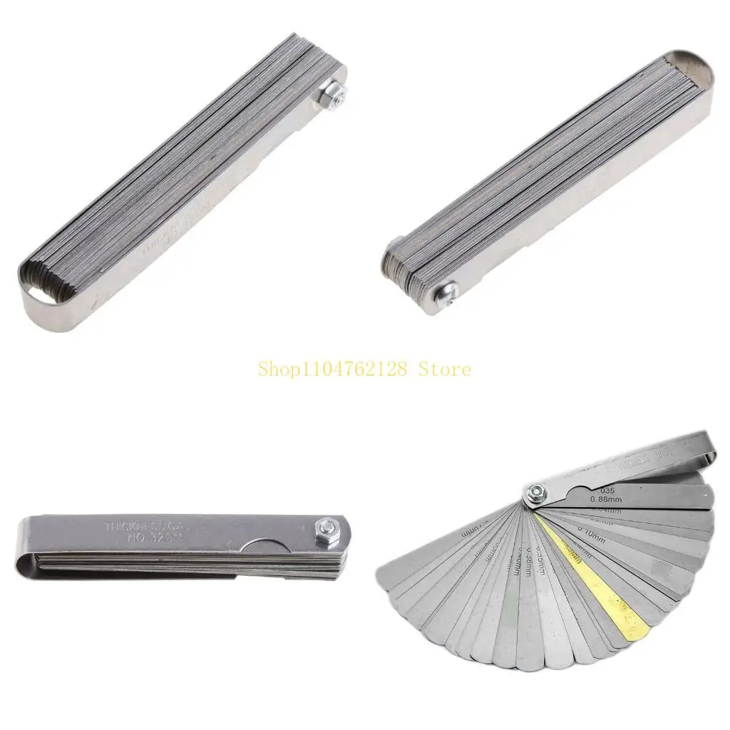 32 Blade Imp/Mertic + Brass Blade Feeler Gauge Tune Up Thickness Set New best sale
32 Blade Imp/Mertic + Brass Blade Feeler Gauge Tune Up Thickness Set New best sale