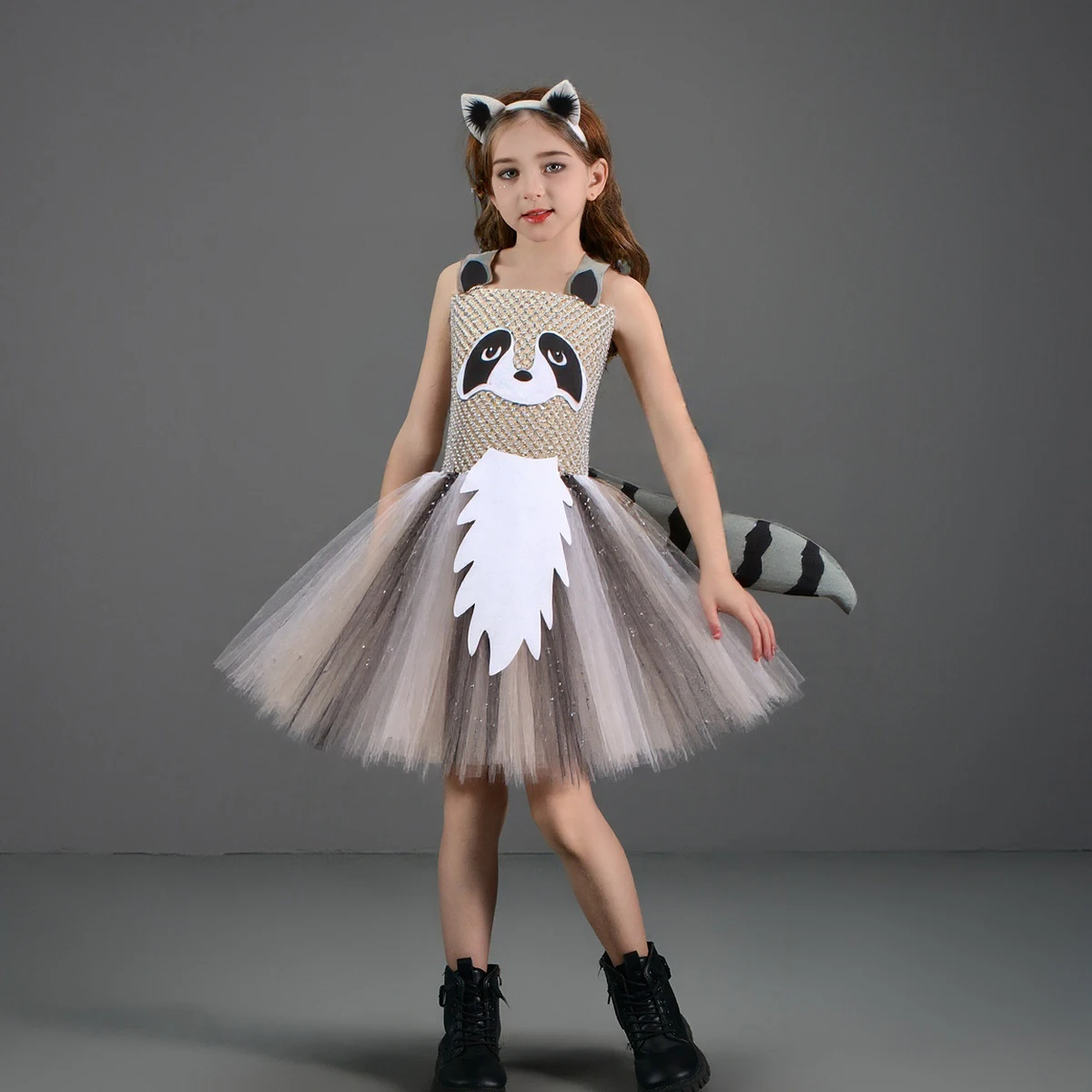Fancy Raccoon Animal Costume Girls Dress Up Tutu Dresses Kids Carnival Birthday Fantasy Zoo Clothes Halloween Festival Outfit
Fancy Raccoon Animal Costume Girls Dress Up Tutu Dresses Kids Carnival Birthday Fantasy Zoo Clothes Halloween Festival Outfit