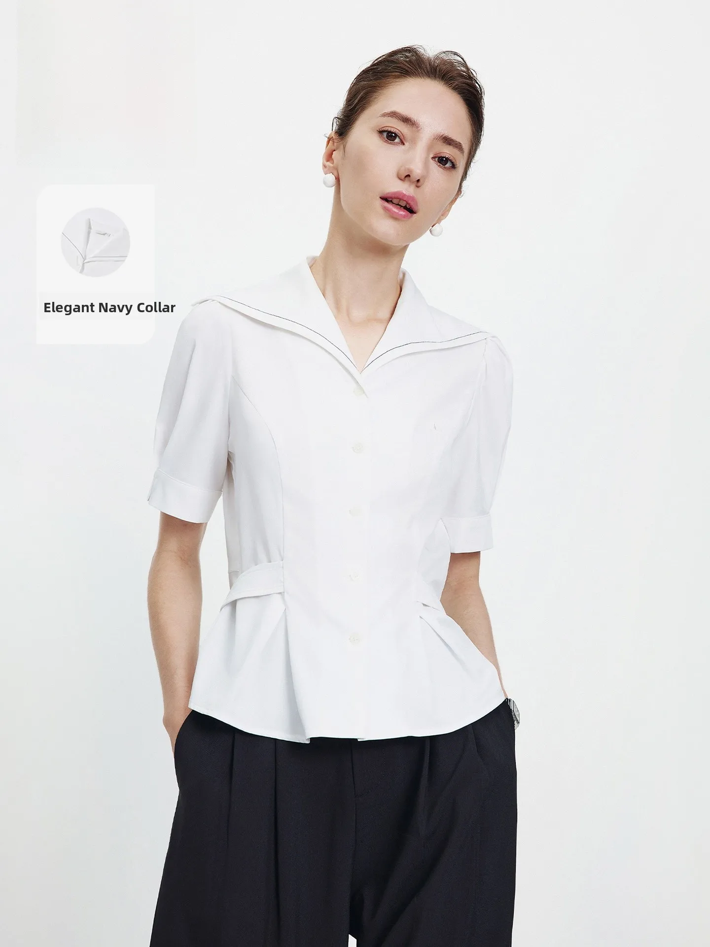 Navigare Women's White Navy Collar ort Sve irt 2026 New Sle Ele Slim Fit Adjustable Waist Belt Casual irt
Navigare Women's White Navy Collar ort Sve irt 2026 New Sle Ele Slim Fit Adjustable Waist Belt Casual irt