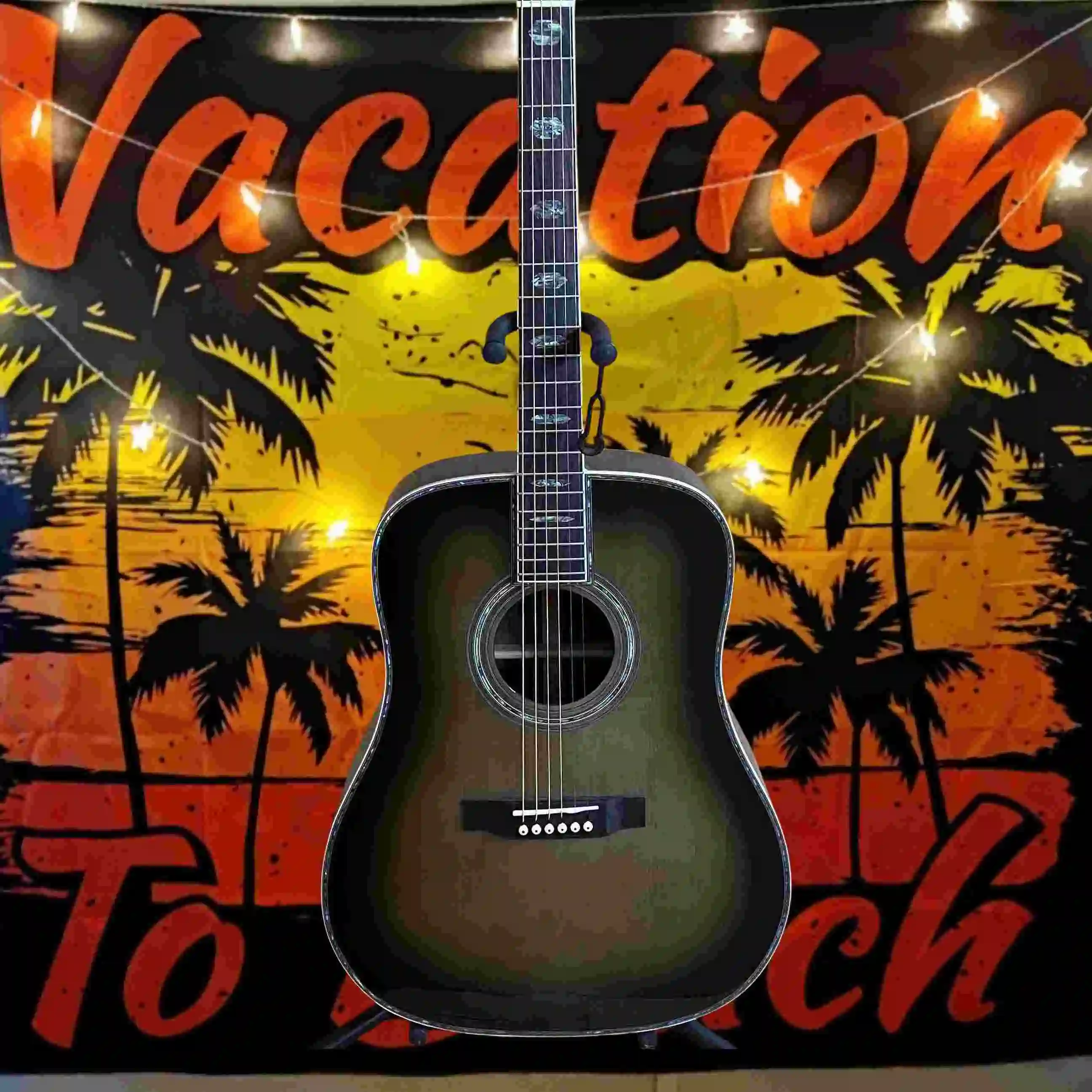Grey D45 Acoustic Guitar 41 Inch Spruce Solid Top Full Shell Wrapped with Colored Shell Inlay Fixed Bridge Rosewood Fingerboard
Grey D45 Acoustic Guitar 41 Inch Spruce Solid Top Full Shell Wrapped with Colored Shell Inlay Fixed Bridge Rosewood Fingerboard