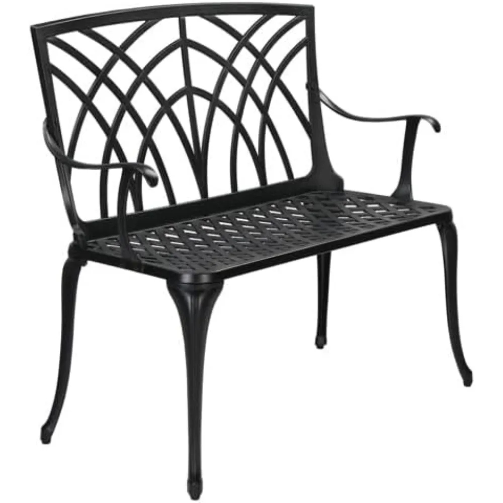 38" Outdoor Garden Bench, Patio Furniture Outdoor Chair with Aluminum Frame, Weather Proof Patio Park Bench with Orchid Backrest
38" Outdoor Garden Bench, Patio Furniture Outdoor Chair with Aluminum Frame, Weather Proof Patio Park Bench with Orchid Backrest