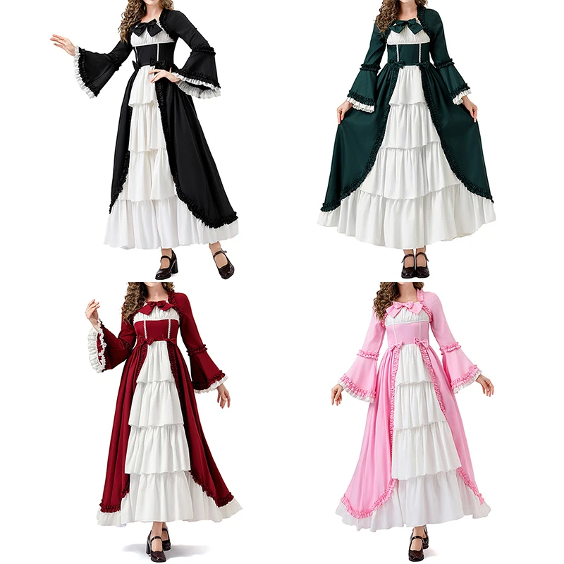 Medieval Adult Retro Court Long Dress Renaissance Bell Sleeve Role Play Stage Costume Women's Modern Dance Special Use Clothing
Medieval Adult Retro Court Long Dress Renaissance Bell Sleeve Role Play Stage Costume Women's Modern Dance Special Use Clothing