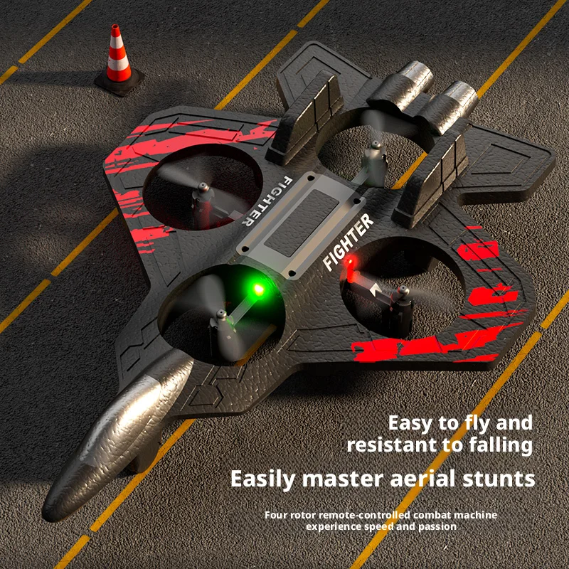 RC Fighter Jet Drone for Kids, 2.4G Remote Control Airplane with LED Lights, 360° Flip, Altitude Hold, Crash-Resistant Foam Body, Easy Stunt Quadcopter Toy for Boys and Girls
RC Fighter Jet Drone for Kids, 2.4G Remote Control Airplane with LED Lights, 360° Flip, Altitude Hold, Crash-Resistant Foam Body, Easy Stunt Quadcopter Toy for Boys and Girls