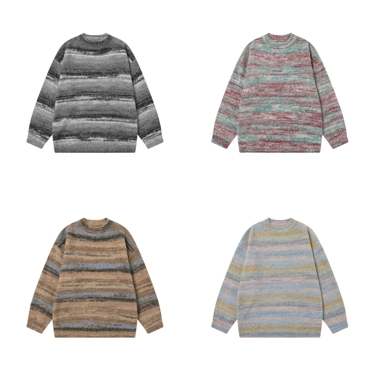 Colorful Rainbow Stripes High Quality Men's Sweater,Soft Knitted Fabric Cardigan for Man, Oversized Mans Pullover
Colorful Rainbow Stripes High Quality Men's Sweater,Soft Knitted Fabric Cardigan for Man, Oversized Mans Pullover