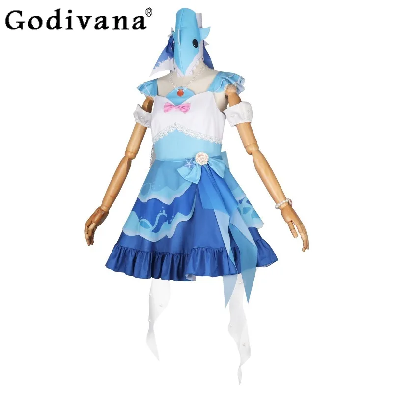 Women Party Cosplay Dress Set Dumb Girl Colorful Summer Same Style Cosplay Costume Dress Female Anime Full Dress Set
Women Party Cosplay Dress Set Dumb Girl Colorful Summer Same Style Cosplay Costume Dress Female Anime Full Dress Set