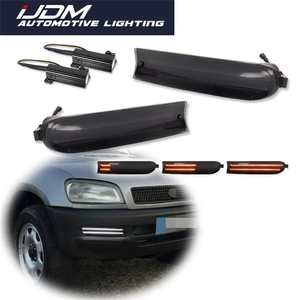 For Toyota Rav4 1996 1997 Switchback LED Car White Front Bumper DRL Running/Driving Lights & Sequential Amber Turn Signal Lights
For Toyota Rav4 1996 1997 Switchback LED Car White Front Bumper DRL Running/Driving Lights & Sequential Amber Turn Signal Lights