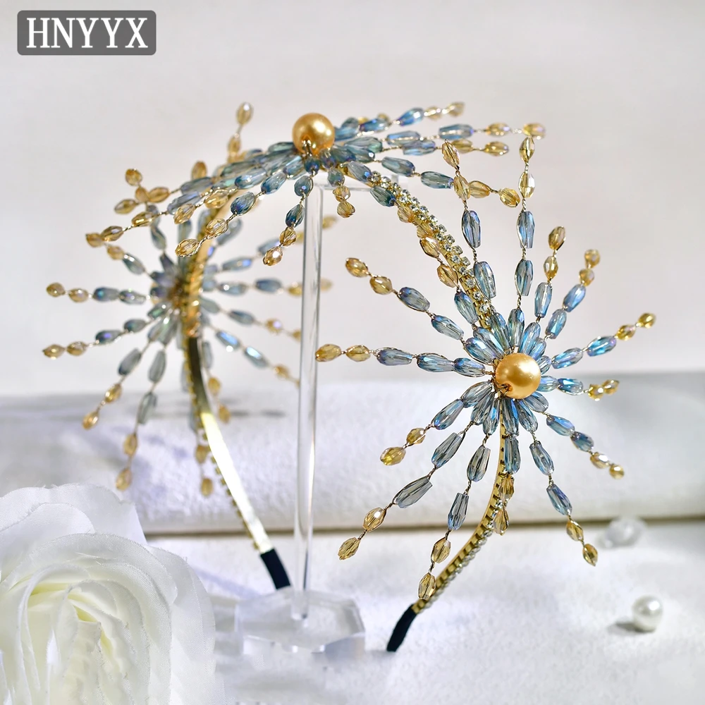 HNYYX Handmade Beaded Crystal Flower Hair Hoop Women Prom Party Headband Hair Jewelry Golden Color Wedding Headpieces A299
HNYYX Handmade Beaded Crystal Flower Hair Hoop Women Prom Party Headband Hair Jewelry Golden Color Wedding Headpieces A299
