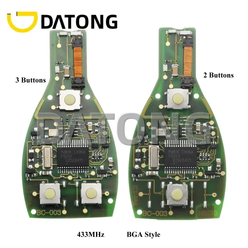 CHANKey 2pcs/lot 2 3 Buttons 433 Smart Remote Key PCB Keyless Fob For Mercedes Benz Year 2000+ BGA Style Circuit Board
CHANKey 2pcs/lot 2 3 Buttons 433 Smart Remote Key PCB Keyless Fob For Mercedes Benz Year 2000+ BGA Style Circuit Board