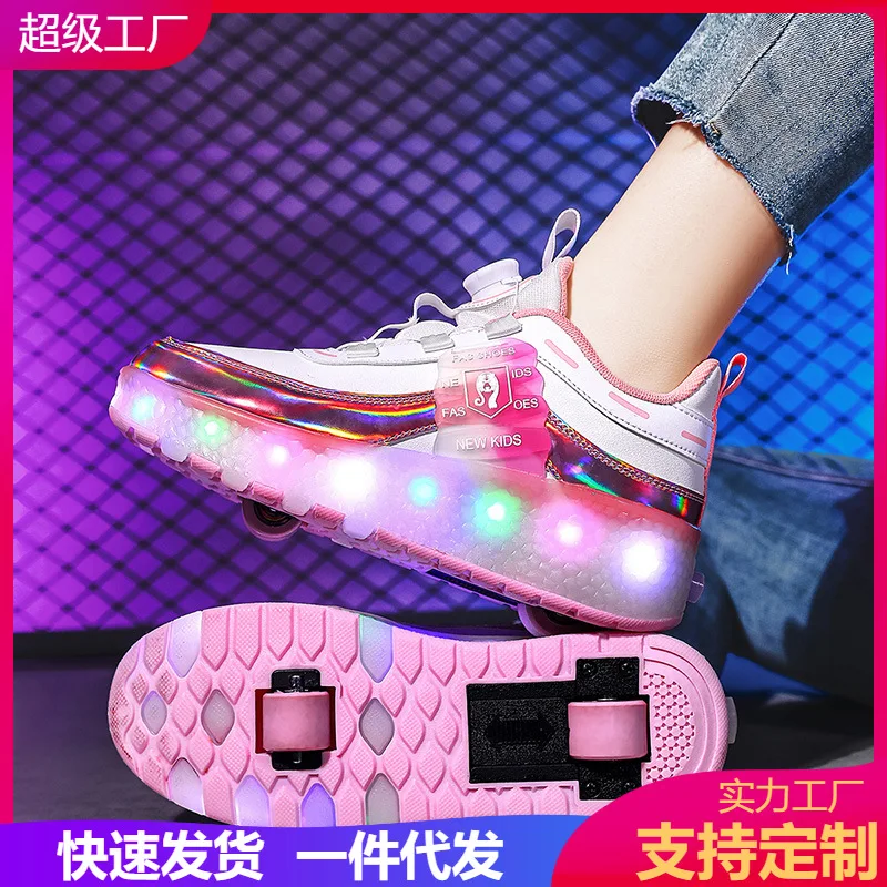 Children's Invisible Double-wheel LED Roller Skates Boys and Girls Flying Shoe Students Sneakers for Walking and Skating
Children's Invisible Double-wheel LED Roller Skates Boys and Girls Flying Shoe Students Sneakers for Walking and Skating