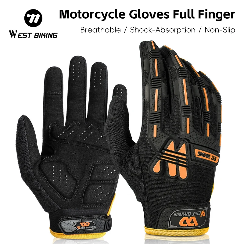 WEST BIKING Motorcycle Gloves Full Finger Breathable Shockproof Outdoor Sports Cycling Gloves for Men Women Motorbike Equipment
WEST BIKING Motorcycle Gloves Full Finger Breathable Shockproof Outdoor Sports Cycling Gloves for Men Women Motorbike Equipment
