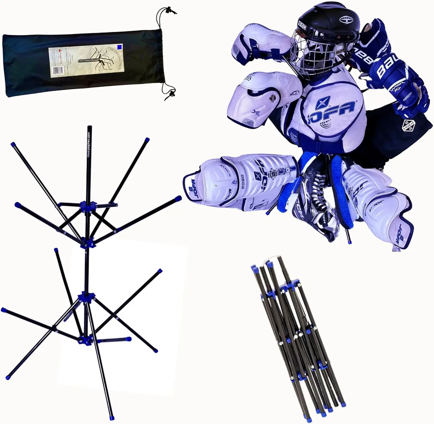 Hockey Gear Drying Rack - Heavy Duty Aluminum Collapsible Portable Sports Gear Drying Rack - Tree - Hockey Equipment Dry
Hockey Gear Drying Rack - Heavy Duty Aluminum Collapsible Portable Sports Gear Drying Rack - Tree - Hockey Equipment Dry