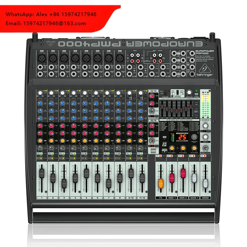 Behringers PMP4000 Professional Active Mixer With Power Amplifier In One 2 2 Sound Console
Behringers PMP4000 Professional Active Mixer With Power Amplifier In One 2 2 Sound Console