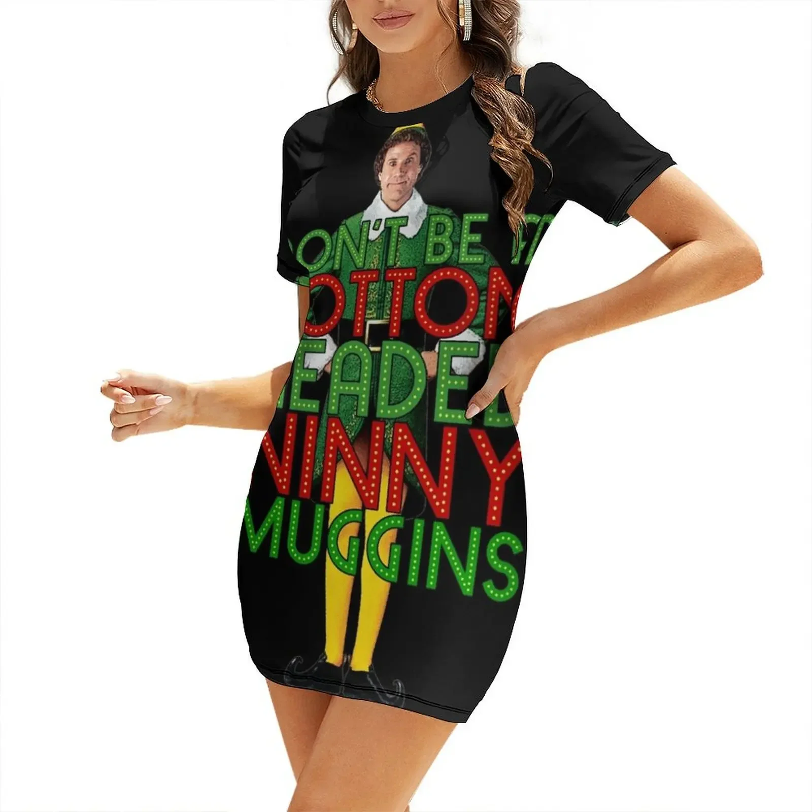 DON'T BE A COTTON HEADED NINNY MUGGINS Elf Christmas Movie Buddy Will Ferrell Funny Short-Sleeved Dress dress summer Dress
DON'T BE A COTTON HEADED NINNY MUGGINS Elf Christmas Movie Buddy Will Ferrell Funny Short-Sleeved Dress dress summer Dress