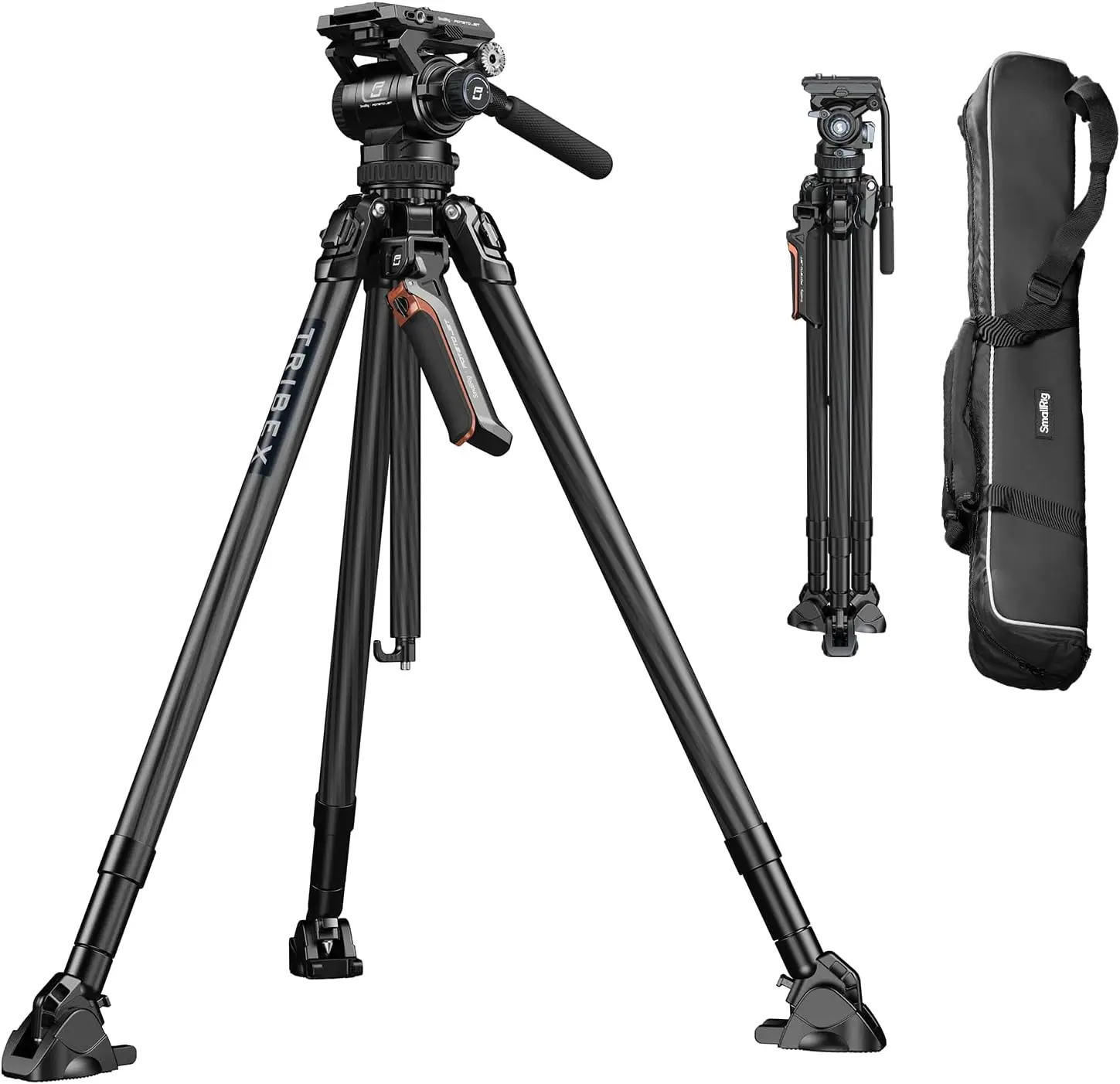 Hydraulic Carbon Fiber Tripod Kit, Fast Extend Camera Video Tripod with 4-Step Counterbalance Fluid Head
Hydraulic Carbon Fiber Tripod Kit, Fast Extend Camera Video Tripod with 4-Step Counterbalance Fluid Head