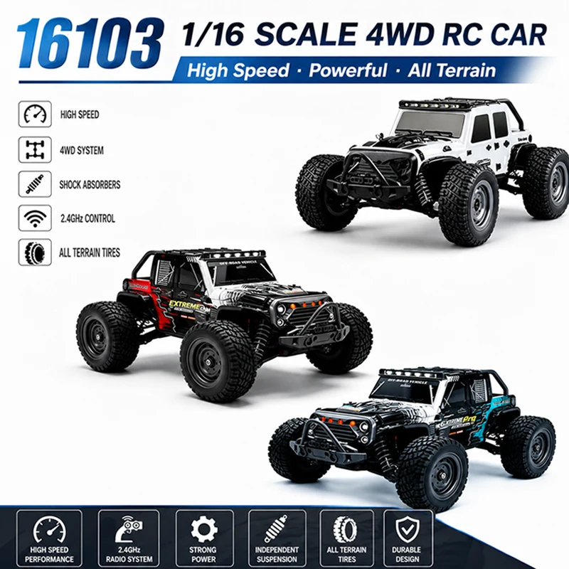 MJX 1/16 2.4G 4WD RC Monster Truck 50KM/H 70KM/H LED Off Road All Drift Rc Car Professional High Speed Remote Control Hobby
MJX 1/16 2.4G 4WD RC Monster Truck 50KM/H 70KM/H LED Off Road All Drift Rc Car Professional High Speed Remote Control Hobby