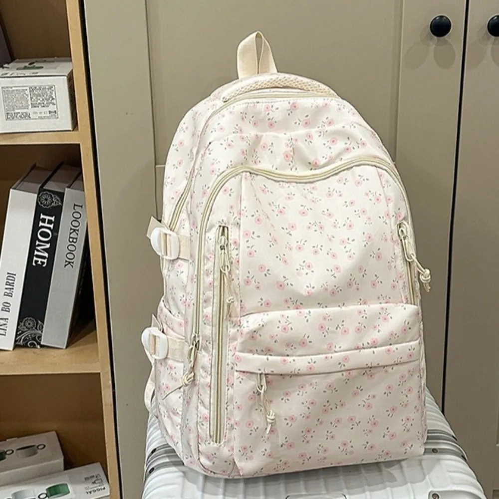 Large Capacity Floral Print Backpack Multi-pocket Thickened Bow Pattern School Bag Waterproof Durable Rucksack High Elementary
Large Capacity Floral Print Backpack Multi-pocket Thickened Bow Pattern School Bag Waterproof Durable Rucksack High Elementary