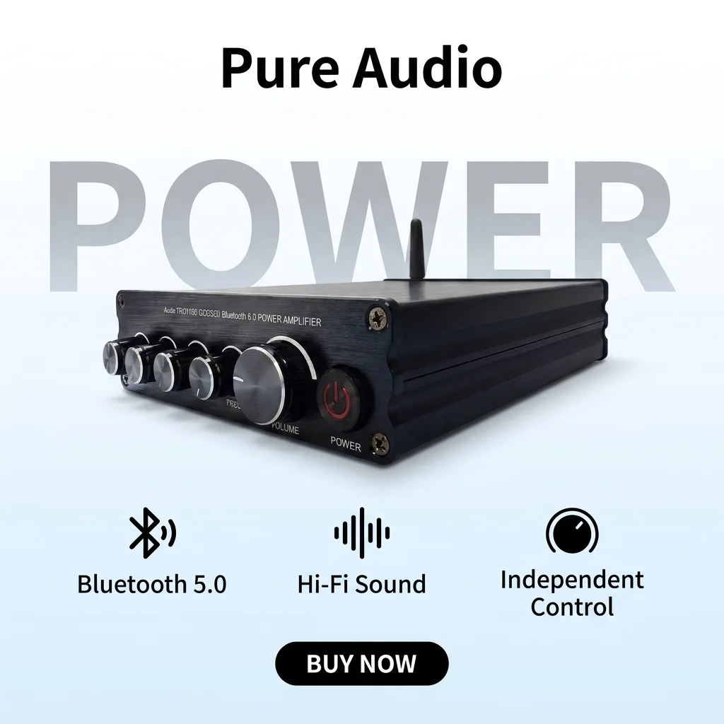 Mini Bluetooth5.0 Digital Power Amplifier Dual Core Treble Bass Adjustable HiFi Stereo Amp For Home Passive Speaker System
Mini Bluetooth5.0 Digital Power Amplifier Dual Core Treble Bass Adjustable HiFi Stereo Amp For Home Passive Speaker System