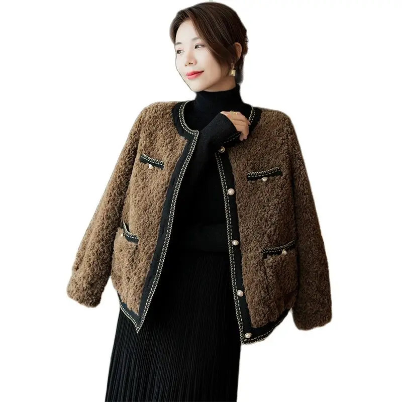 Hot sales fashion Fur Jacket Autumn Winter New Round Neck Versatile Fur One Piece Lamb Plush Short Coat
Hot sales fashion Fur Jacket Autumn Winter New Round Neck Versatile Fur One Piece Lamb Plush Short Coat