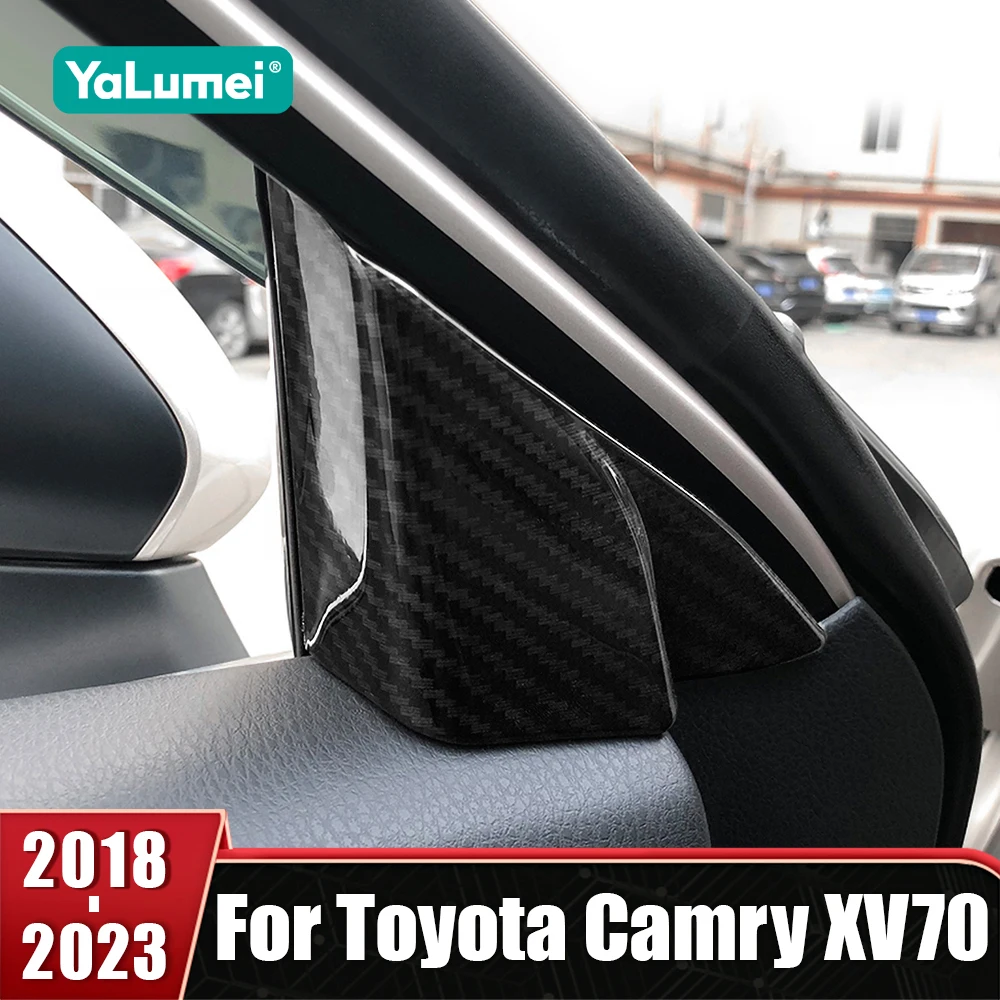 Car Front Door Window Inner Triangle A Pillar Trim Cover Stickers For Toyota Camry 70 XV70 2018 2019 2020 2021 2022 2023 Hybrid 
Car Front Door Window Inner Triangle A Pillar Trim Cover Stickers For Toyota Camry 70 XV70 2018 2019 2020 2021 2022 2023 Hybrid