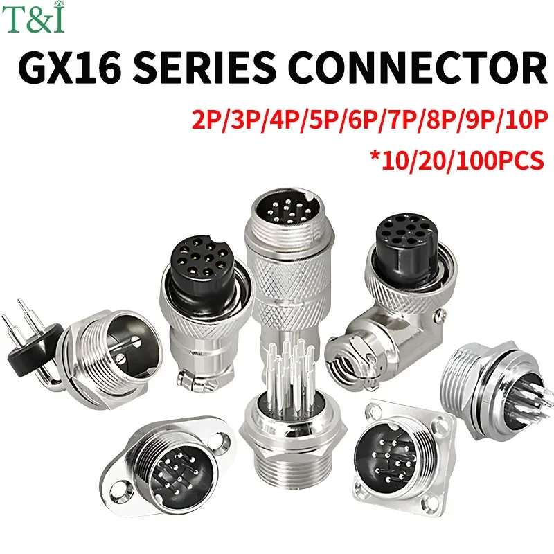 GX16 Series Waterproof Aviation Circular Connectors 16MM Male Female 5A 125V 2 3 4 5 6 7 8 9 10Pin Flange Square Socket Plug
GX16 Series Waterproof Aviation Circular Connectors 16MM Male Female 5A 125V 2 3 4 5 6 7 8 9 10Pin Flange Square Socket Plug