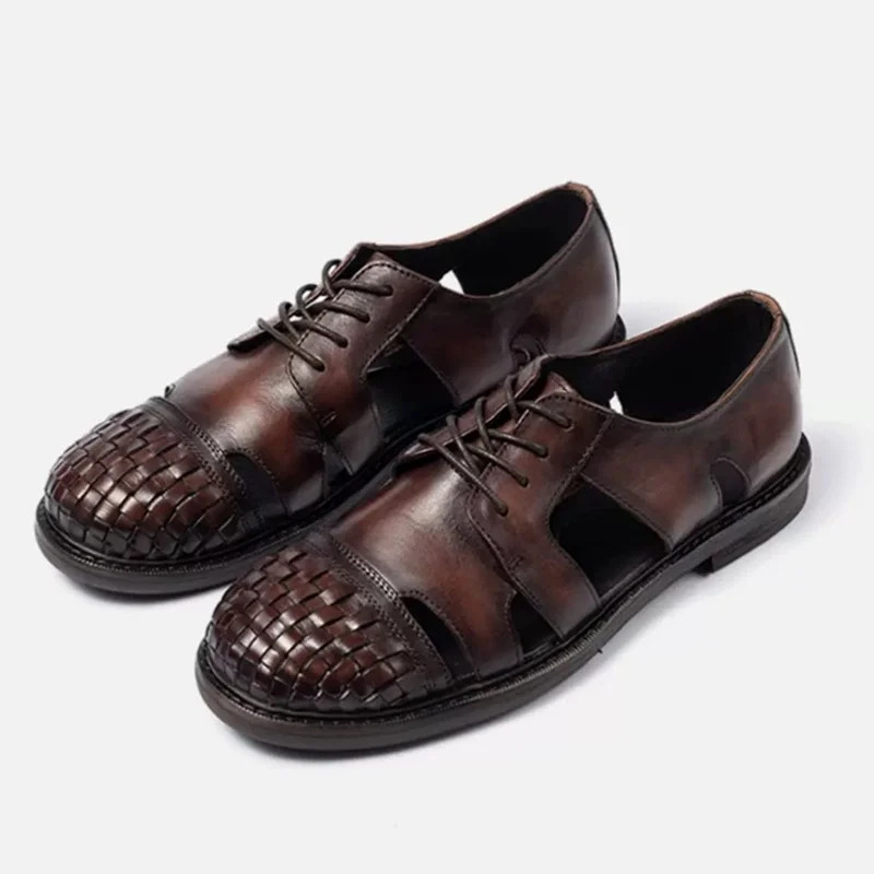 Men's Shoes British Retro Roman Sandals Men Genuine Leather Hand-woven Hollow-out Casual Leather Shoes Cool Summer Shoes
Men's Shoes British Retro Roman Sandals Men Genuine Leather Hand-woven Hollow-out Casual Leather Shoes Cool Summer Shoes