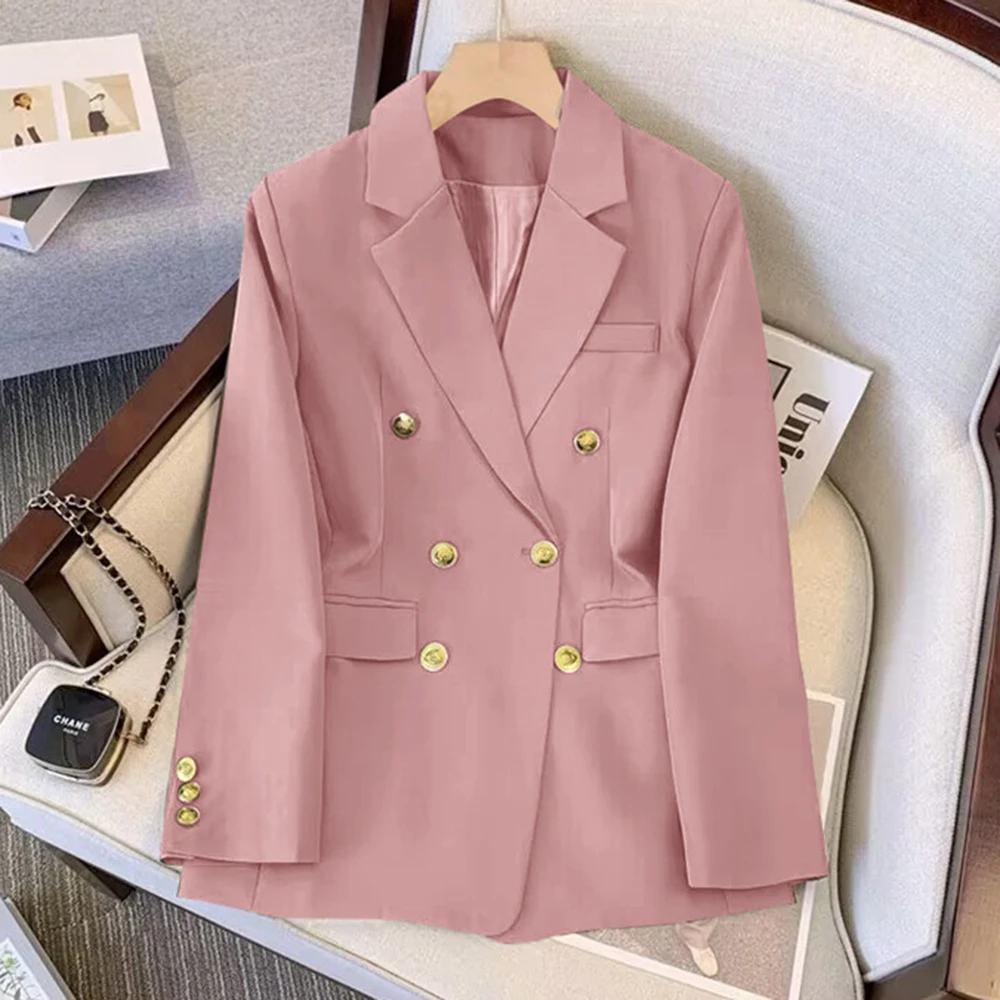 Women Blazer Coat New Notched Neck Double Breasted Slim Pants Suit Office Lady Elegant Fashion Casual Business Suits
Women Blazer Coat New Notched Neck Double Breasted Slim Pants Suit Office Lady Elegant Fashion Casual Business Suits