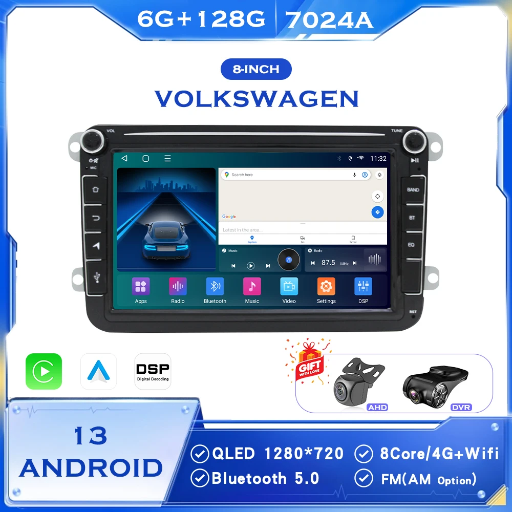 BINGFAN 8 Inch 8-Core Android Car Stereo for VW Golf 5/Polo/Caddy/Jetta - Wireless CarPlay 4G GPS Car Audio
BINGFAN 8 Inch 8-Core Android Car Stereo for VW Golf 5/Polo/Caddy/Jetta - Wireless CarPlay 4G GPS Car Audio