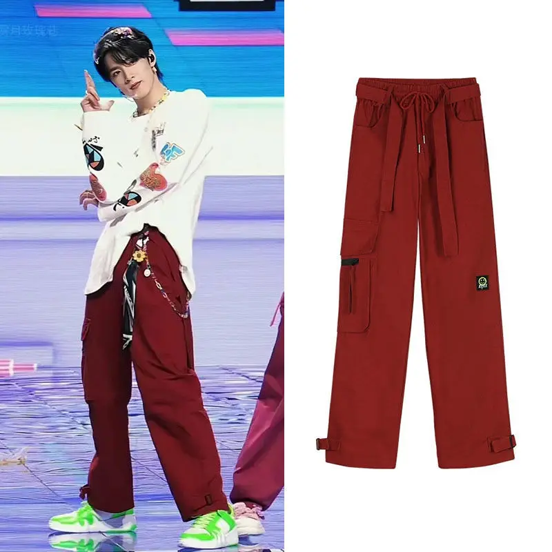 Red Workwear Pants Street Style Casual Trousers for Men And Women with Pockets EXJR Brand Asymmetrical Design Natural Waist
Red Workwear Pants Street Style Casual Trousers for Men And Women with Pockets EXJR Brand Asymmetrical Design Natural Waist