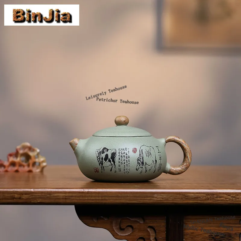Чайник из исинской фиолетовой глины ручной работы, 230 мл, плоский, в форме «шиши», из необработанной глины «зеленый боб», китайский чайный набор «цзяньши», коллекционный
Чайник из исинской фиолетовой глины ручной работы, 230 мл, плоский, в форме «шиши», из необработанной глины «зеленый боб», китайский чайный набор «цзяньши», коллекционный