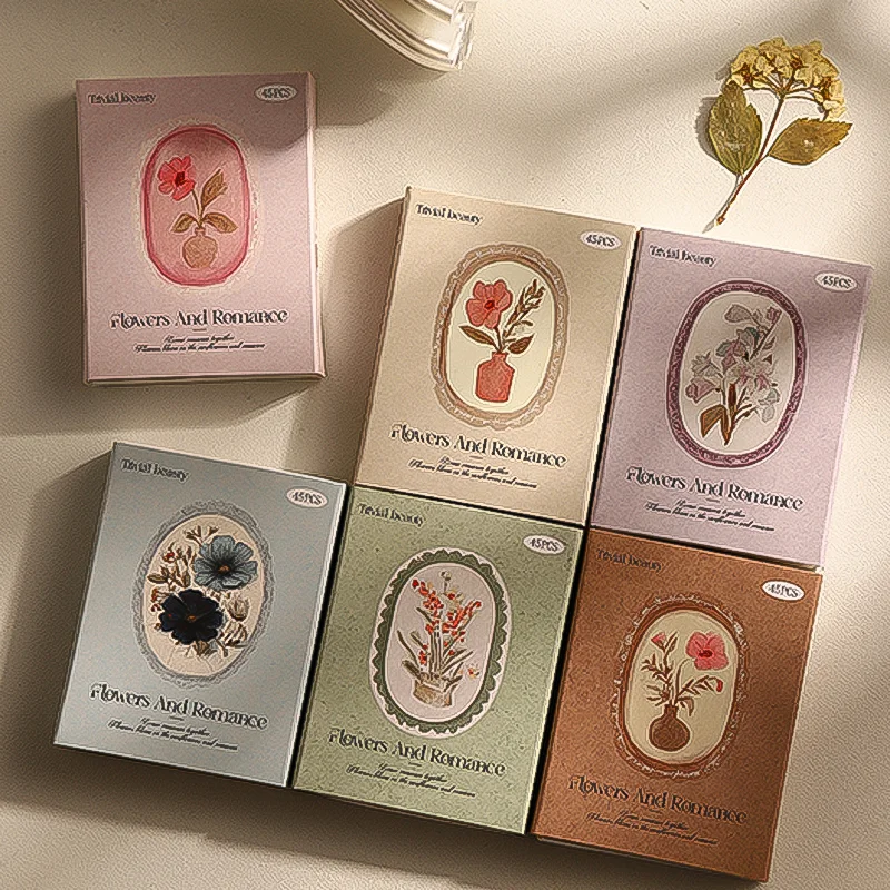 Пакет бумажных наклеек с растениями, 45 листов/коробка, нарисованные вручную, коллекция искусственных цветов, наклейки на коробку, домашние справочники, украшения, подарки
Пакет бумажных наклеек с растениями, 45 листов/коробка, нарисованные вручную, коллекция искусственных цветов, наклейки на коробку, домашние справочники, украшения, подарки