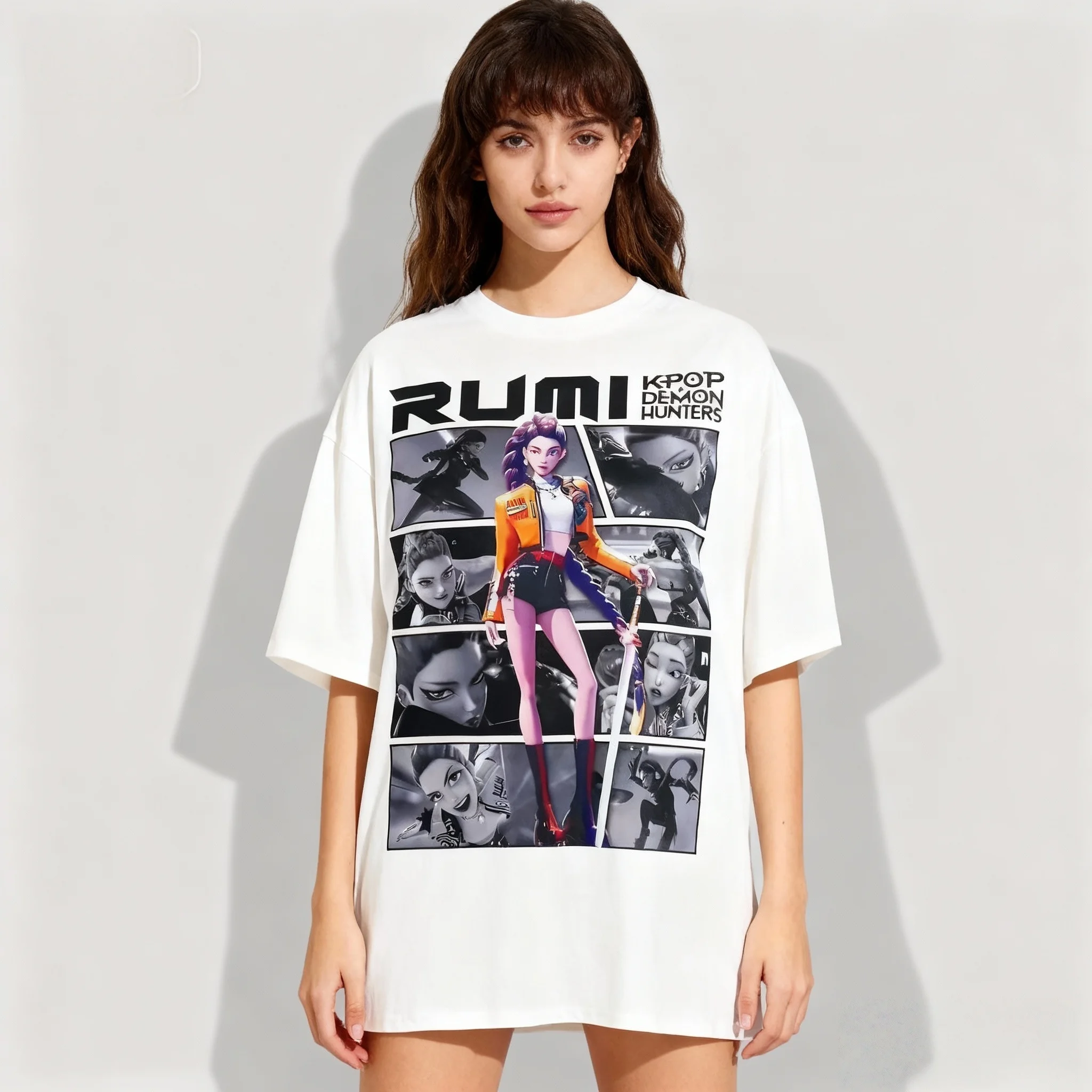 25/26 Kpop Witch Hunting Team Tiger Sweet Cool Летняя футболка большого размера Модный американский уличный женский топ для мужчин и взрослых
25/26 Kpop Witch Hunting Team Tiger Sweet Cool Летняя футболка большого размера Модный американский уличный женский топ для мужчин и взрослых