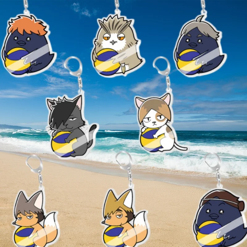 Акриловый брелок-застежка с аниме-персонажами для Haikyuu!! Брелок с персонажами в Q-версии: Шойо Хината, Тобио Кагеяма, Дайчи Савамура
Акриловый брелок-застежка с аниме-персонажами для Haikyuu!! Брелок с персонажами в Q-версии: Шойо Хината, Тобио Кагеяма, Дайчи Савамура
