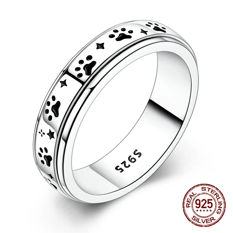 Anti Stress Anxiety Fidget Spinner Couple Rings for Lovers Rotating 925 Sterling Silver Wedding Band Knuckle Rings Jewelry
Anti Stress Anxiety Fidget Spinner Couple Rings for Lovers Rotating 925 Sterling Silver Wedding Band Knuckle Rings Jewelry