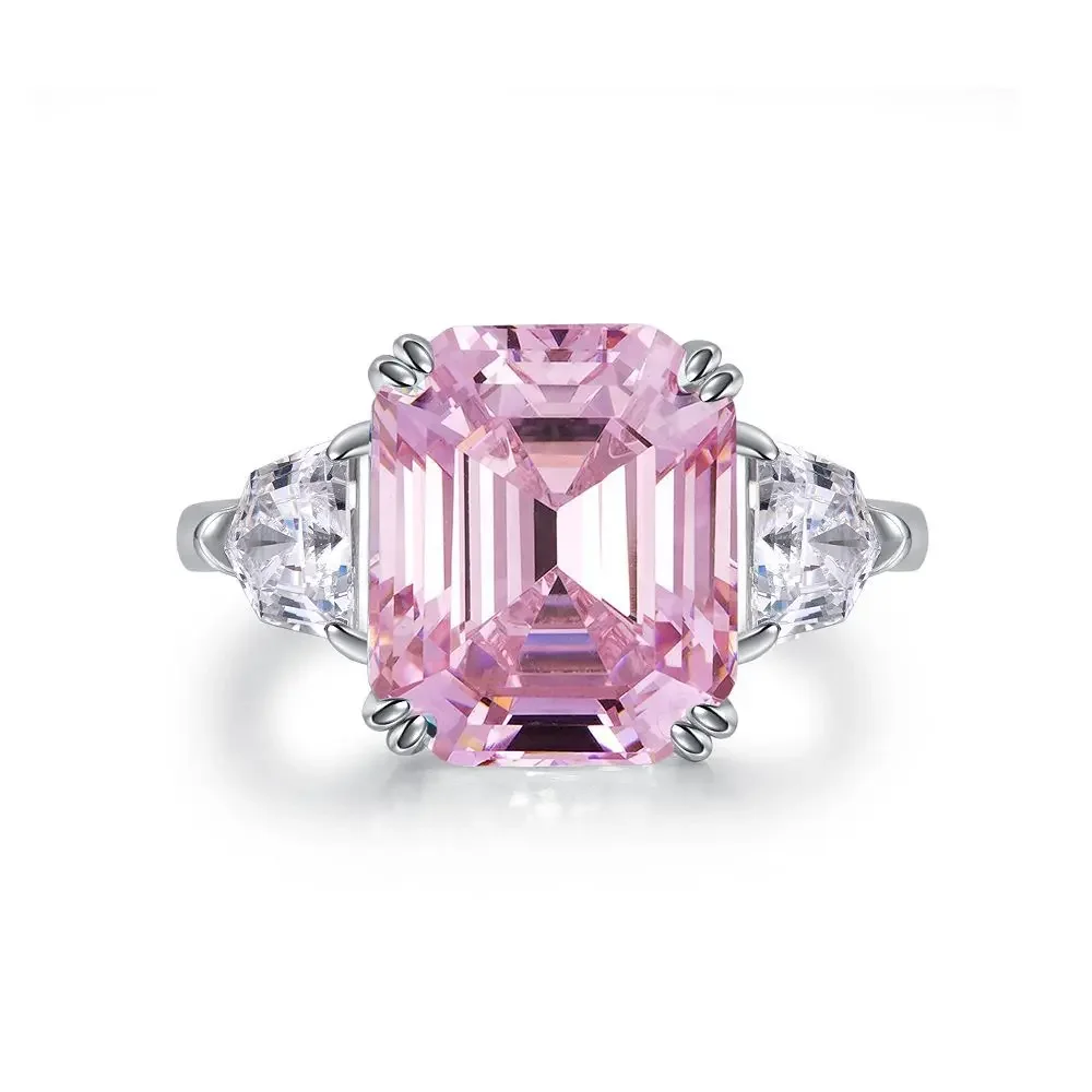 Mylux Jewelry Luxury Pink Diamond in PT950 Solid Platinum White Gold Ring, Emerald - Cut Square for Women
Mylux Jewelry Luxury Pink Diamond in PT950 Solid Platinum White Gold Ring, Emerald - Cut Square for Women