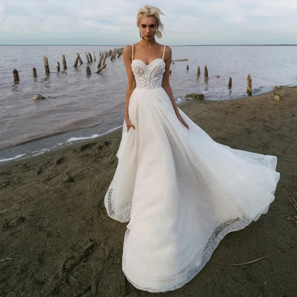 Elegant A-line Wedding Dresses For Women Sexy Backless Mermaid Off Shoulder Sleeveless Lace Appliques Off Shoulder Bridal Gown
Elegant A-line Wedding Dresses For Women Sexy Backless Mermaid Off Shoulder Sleeveless Lace Appliques Off Shoulder Bridal Gown