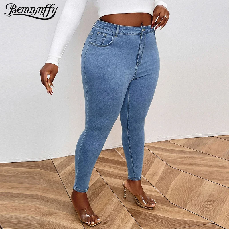 Benuynffy Plus Size Mid Waisted Retro Washed Skinny Jeans Women 2025 Spring Summer Casual Streetwear Ankle-length Pencil Pants
Benuynffy Plus Size Mid Waisted Retro Washed Skinny Jeans Women 2025 Spring Summer Casual Streetwear Ankle-length Pencil Pants