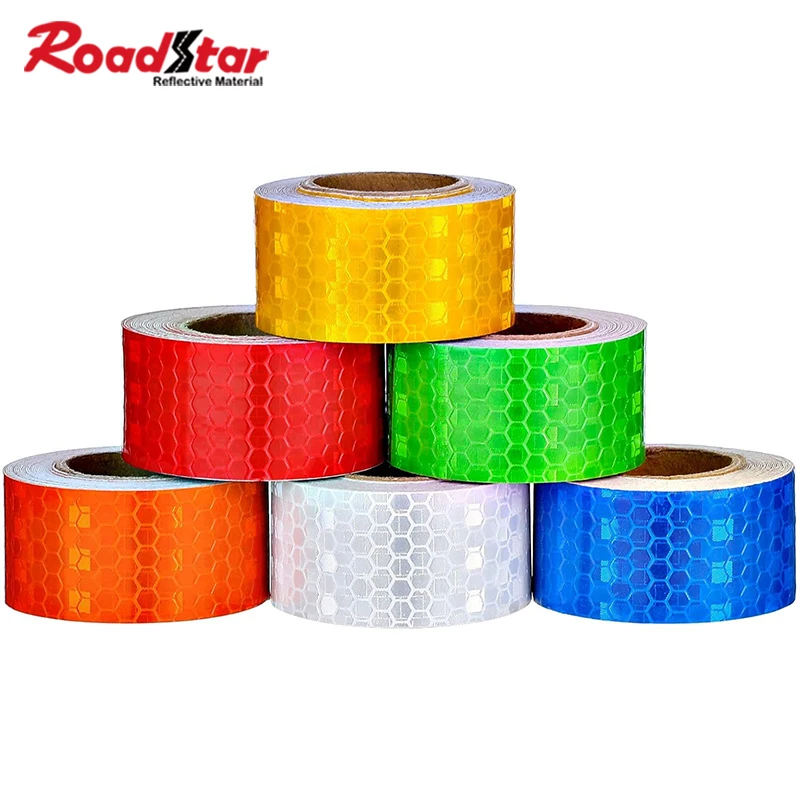 Roadstar 5cmx5m Solid Color Prismatic PVC Reflective Tape Self-Adhesive Traffic Safety Warning Tape for Car Truck Motorcycle
Roadstar 5cmx5m Solid Color Prismatic PVC Reflective Tape Self-Adhesive Traffic Safety Warning Tape for Car Truck Motorcycle