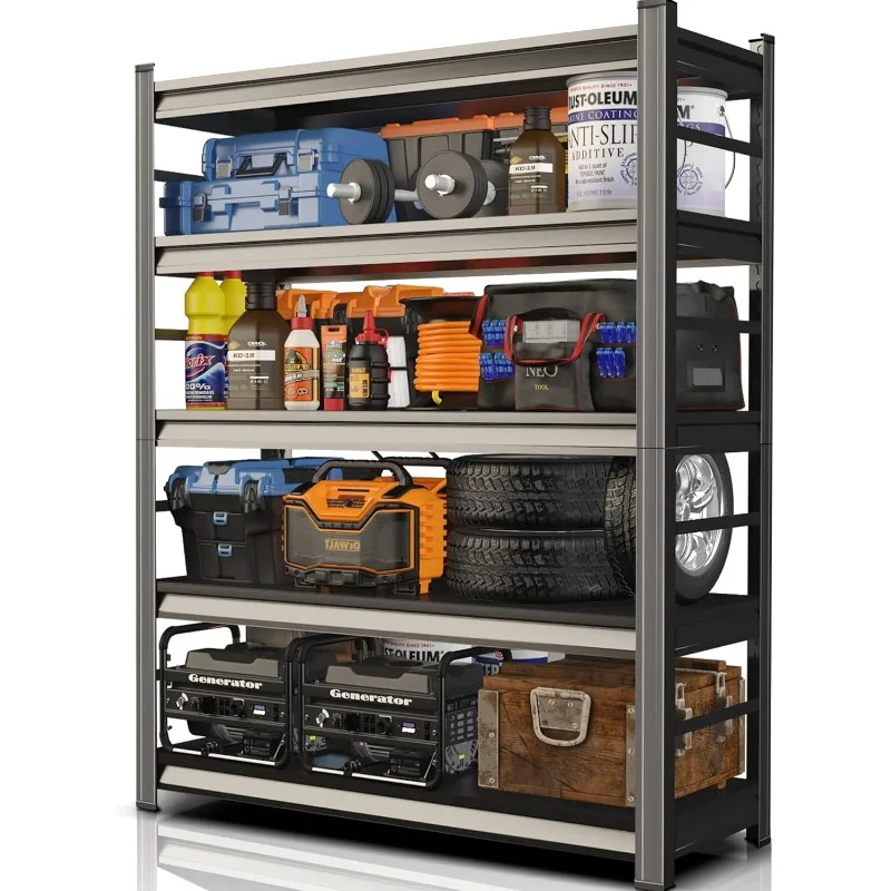 72" H Garage Shelving Unit-Adjustable 5-Tier Heavy-Duty Metal Storage Rack|3000 lbs Capacity Shelf|Easy Assembly Shelves
72" H Garage Shelving Unit-Adjustable 5-Tier Heavy-Duty Metal Storage Rack|3000 lbs Capacity Shelf|Easy Assembly Shelves
