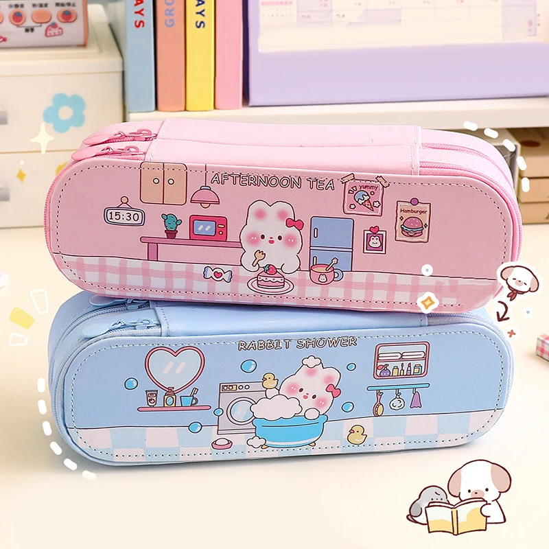 Cartoon Pencil Case Large Capacity Pencils Bag Double-layer Pen Case Student Stationery Storage Bag Simple Pencil Case Gifts
Cartoon Pencil Case Large Capacity Pencils Bag Double-layer Pen Case Student Stationery Storage Bag Simple Pencil Case Gifts